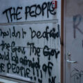 "The people shouldn't be afraid of the gov. The gov should be afraid of the people!!!" written on the Midtown train station.