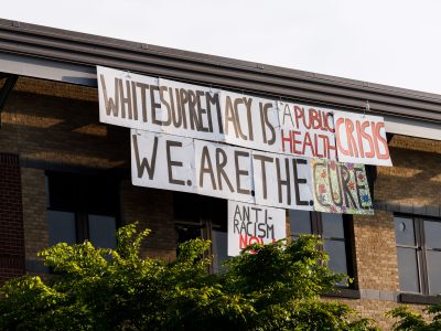 Minneapolis Police 3rd Precinct Anti-Racism Sign