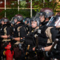 Minnesota State Patrol in downtown Minneapolis on Nicollet Mall on May 29, 2020 during the 3rd day of protests in Minneapolis following the death of George Floyd.