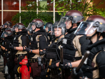 State Patrol in Riot Gear, Nicollet Mall
