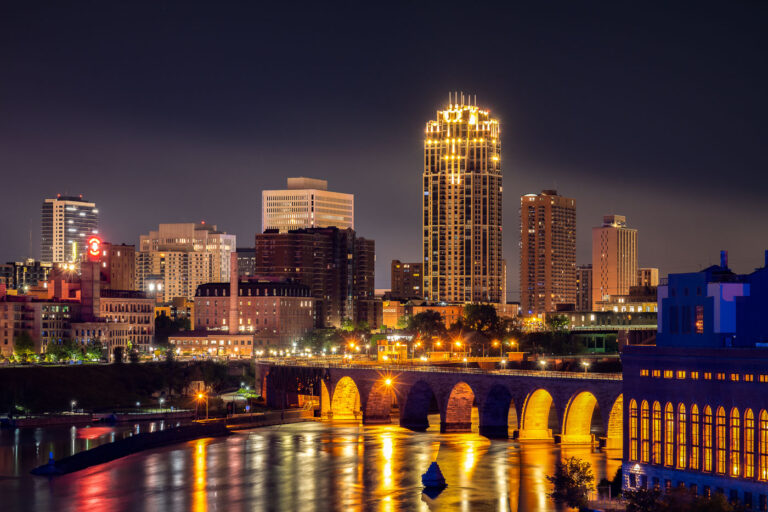 Stone Arch Bridge in Minneapolis with smoke in the air 1 Smoke from North Minneapolis and the Stone Arch Bridge as seen from I-35W during the Minneapolis Uprising on the 4th day of protests in Minneapolis following the death of George Floyd.