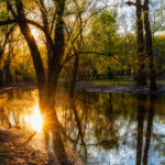 A beautiful sunset at Pike Island in Saint Paul, Minnesota.