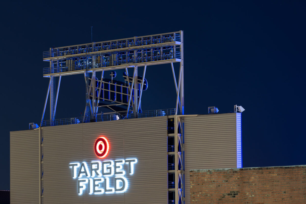 Target Field near downtown Minneapolis. Home of the MLB's Minnesota Twins baseball team.