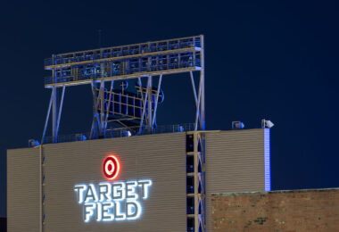 Target Field near downtown Minneapolis. Home of the MLB's Minnesota Twins baseball team.