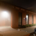 The USPS post office on fire during the 4th day of protests in Minneapolis following the death of George Floyd. The post office was a total loss and was rebuilt.