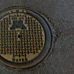 A manhole lid at the University of Minnesota.