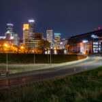 US Bank Stadium in downtown Minneapolis, May 2020.