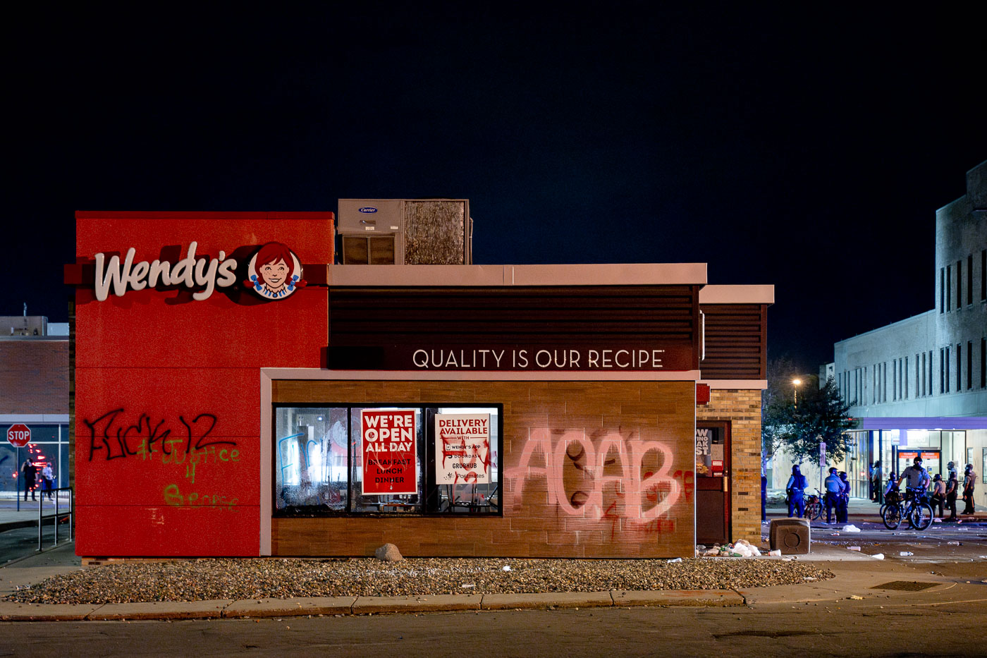 Wendy’s with ACAB written on the side
