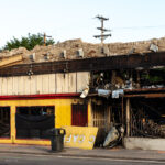 Fire damaged retail space in North Minneapolis after days of unrest following the May 25th, 2020 death of George Floyd.