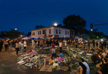 The community gathering at George Floyd Squad about a week after his May 25th, 2020 death.