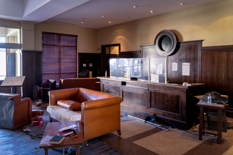 Inside the Sheraton Hotel takeover 1 Inside the Sheraton Hotel on June 12, 2020. The hotel was used by as a shelter for the homeless before being taken over.