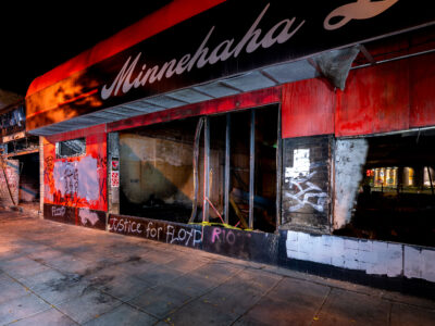 Minnehaha Liquors, E. Lake St, Post-Fire: Justice for Floyd