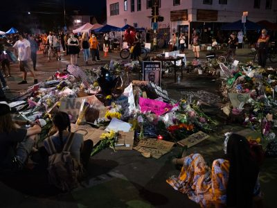 Night Vigil at George Floyd Memorial, 38th and Chicago Ave