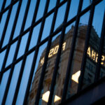 Reflections of the Foshay Tower in downtown Minneapolis.