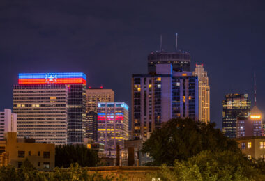 Target Headquarters in downtown Minneapolis used their 700,000 LEDs to display the Juneteenth flag.