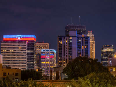 Juneteenth Flag on Target HQ LEDs, Downtown Minneapolis
