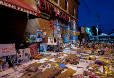 George Floyd Memorial in South Minneapolis outside of Cup Foods on 38th St.