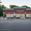 McDonald’s store boarded up in North Minneapolis after fires from riots following the May 25th, 2020 death of George Floyd.