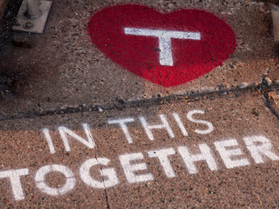 North Loop Metro Transit Stencil Art: In This Together