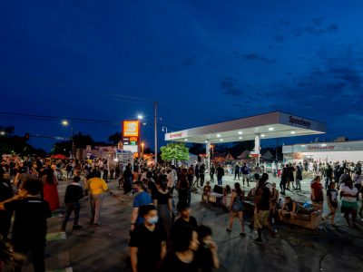 George Floyd Square Gathering, Minneapolis Speedway