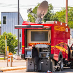 After the Wells Fargo bank was destroyed by fire the month prior, the bank installed mobile ATMs.