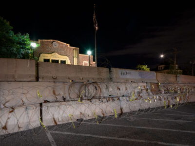Minneapolis Police 2nd Precinct with Razor Wire & Barricades