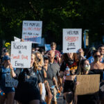 Protesters march down Park Ave into downtown Minneapolis.