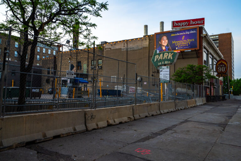 Concrete barricades surround the 1st Precinct 3 Security barricades and fencing around the Minneapolis police first precinct in downtown Minneapolis. This after days of unrest following the May 25th, 2020 death of George Floyd.