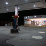 The Speedway gas station at 38th and Chicago. The gas station would later become known as “The People’s Way” and become a gathering place for the community twice a day.