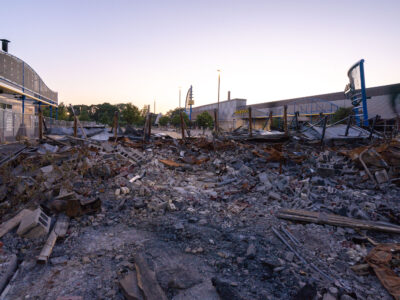 Burned Strip Mall Rubble, Lake Street, Minneapolis