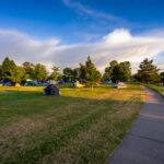 A large encampment formed at Powderhorn Park with many of those moving here from “The Sanctuary” at the Sheraton Hotel after being evicted.