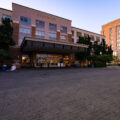 Former Sheraton Hotel in Midtown Minneapolis. The hotel was used as a shelter for the houseless in the days of unrest following the May 25th, 2020 murder of George Floyd.