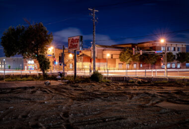 All that remains of the AutoZone store on East Lake Street. It was the first building to burn in Minneapolis during the unrest over the May 25th death of George Floyd.