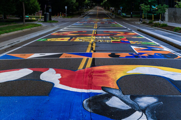 Plymouth Ave Black Lives Matter Mural 1 Black Lives Matter Mural painted on Plymouth Avenue in North Minneapolis. Completed on July 18th, 2020.