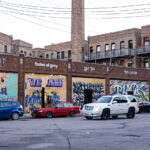 Boards on art studios near downtown Minneapolis.