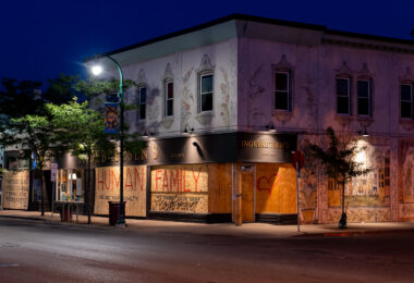 Ingebretsen's, located at 1601 E Lake St in South Minneapolis. Damaged during the unrest over the May 25th death of George Floyd.
