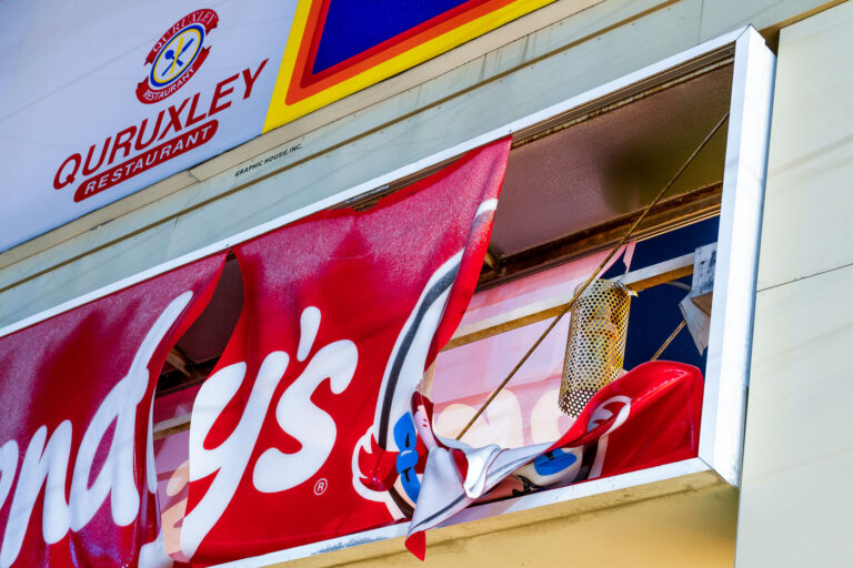 Melted Wendy's 3 A Wendy's restaurant sign melted from arson over the unrest over the May 25th death of George Floyd in South Minneapolis.