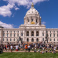 A Native Lives Matter rally at the Minnesota State Capitol on July 12, 2020.