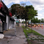 Outside the Max It Pawn shop on Cedar Ave. The building was destroyed in fires following the May 25th, 2020 death of George Floyd.