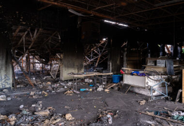 Inside the fire damaged Max It Pawn in South Minneapolis. The Pawn Shop was destroyed during the unrest in Minneapolis over the murder of George Floyd.