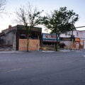 Damaged buildings on the 2900 block of Chicago Ave. The buildings were burned and looted during riots following the May 25th, 2020 death of George Floyd.