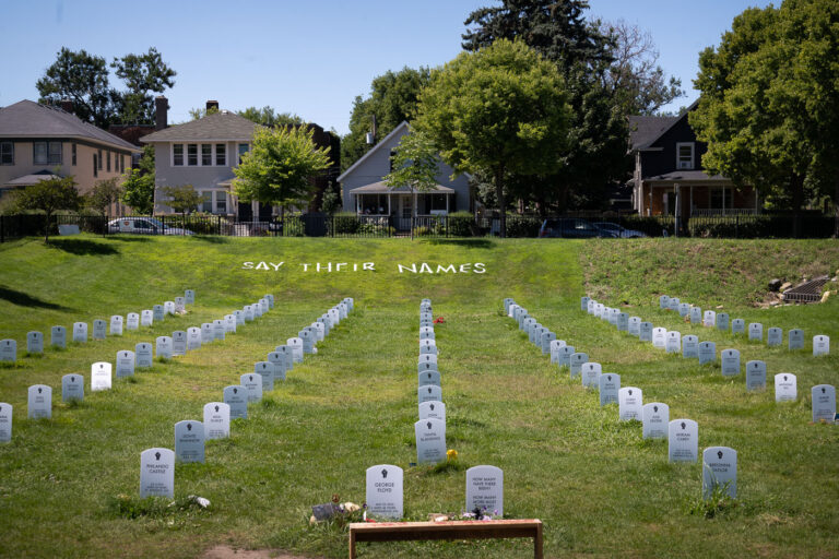 Say Their Names Cemetary 2 August 17, 2020 - Minneapolis -- The "Say Their Names" cemetery near George Floyd Square.