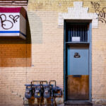 Graffiti on a building in downtown Minneapolis.
