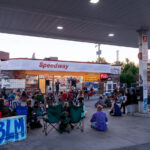 Local comics hold a comedy show at George Floyd Square. Throughout the summer the square was a gathering place not only for the community but for those who came from afar to show their respects after George Floyd was killed on May 25th, 2020.