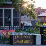 A community food bank in a South Minneapolis neighborhood on August 17, 2020.
