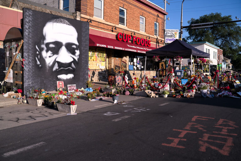 George Floyd Memorial in August 2020 1 The George Floyd Memorial in George Floyd Square in South Minneapolis.