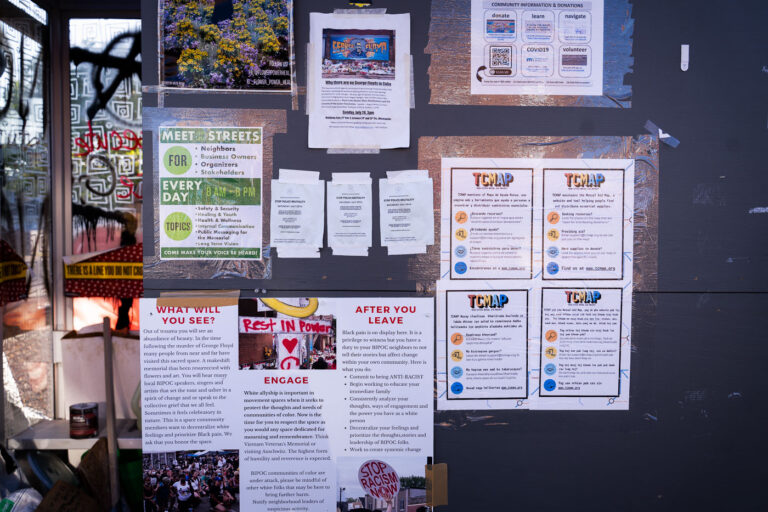 What will you see at George Floyd Square? 4 Signage at George Floyd Square in South Minneapolis.