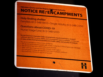 Hennepin County Encampment Notice, COVID-19, Midtown Greenway