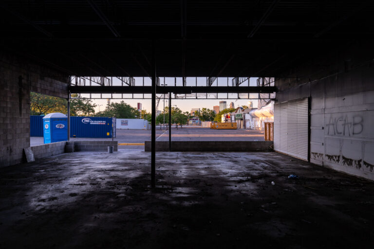 Strip mall across from police station being renovated 3 The renovation of a strip mall located across from the Minneapolis 5th precinct. The mall was damaged during protests following the May 25th, 2020 death of George Floyd.