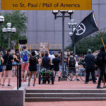 A rally outside the Hennepin County Government Center in Downtown Minneapolis in solidarity with Jacob Blake after he was shot by police in Kenosha, WI on August 24, 2020.
